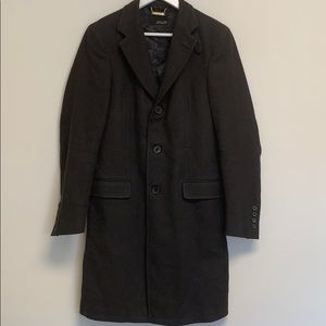 Zara man brown pea coat sz small